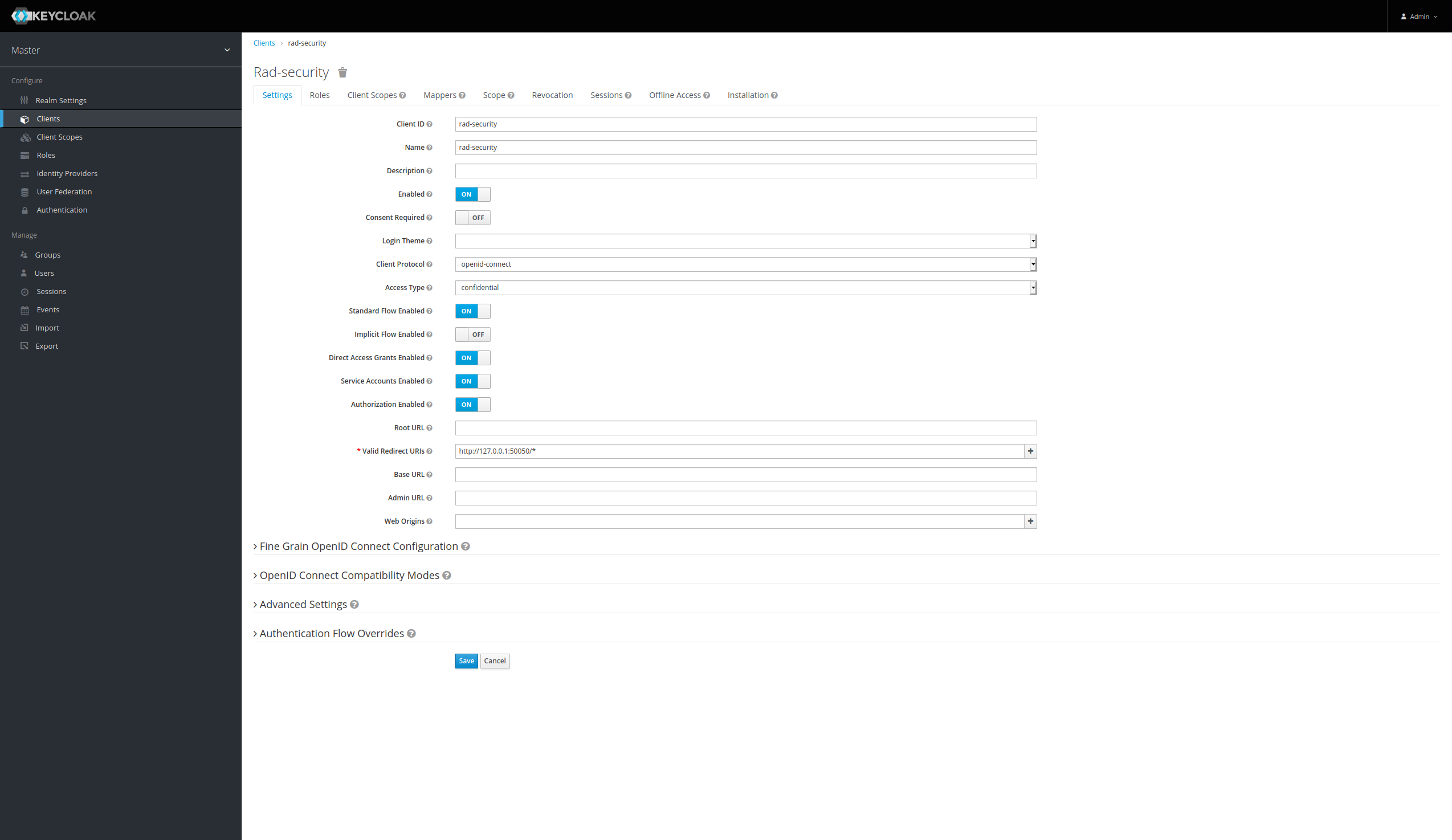 Keycloak integration · RAD Modules